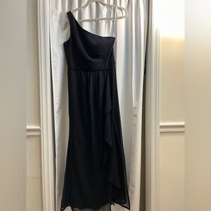 David’s bridal black bridesmaid dress